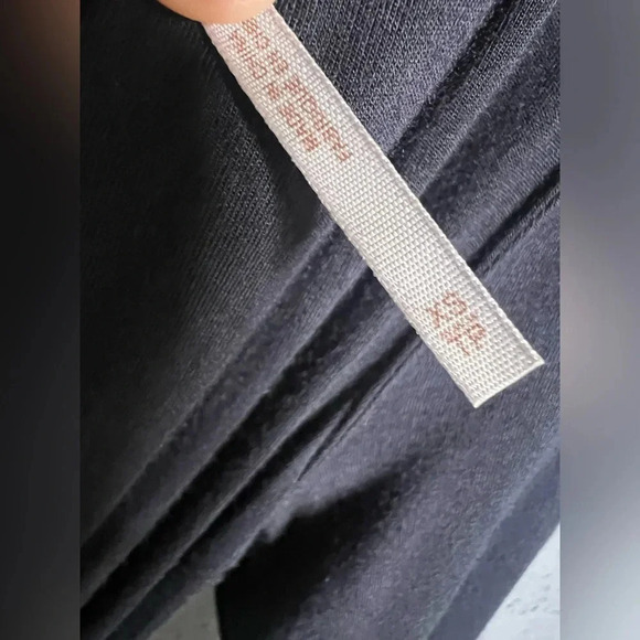 Free People black deep V, faux wrap long sleeve top.  Size XS - Picture 7 of 7